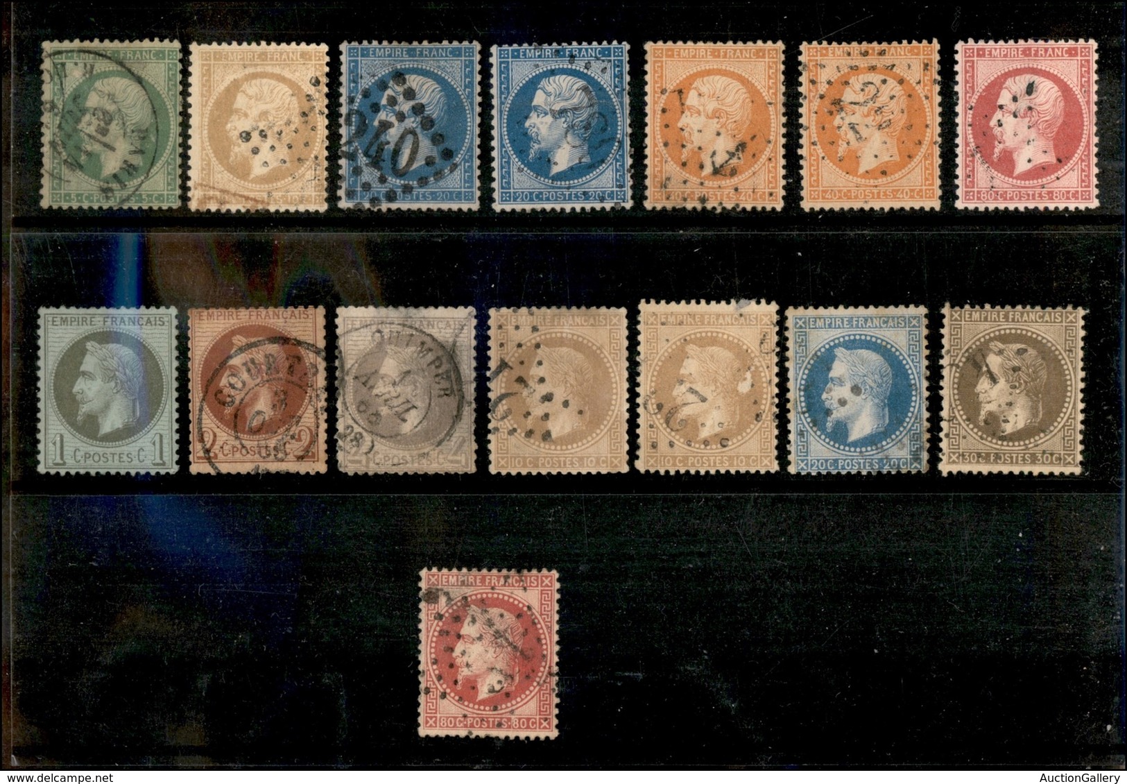 24302 ESTERO - FRANCIA - 1862 - Napoleone (19/29 + 31) - 14 Valori Usati Con Alcune Ripetizioni + Un Valore (24) Nuovo - - Sonstige & Ohne Zuordnung