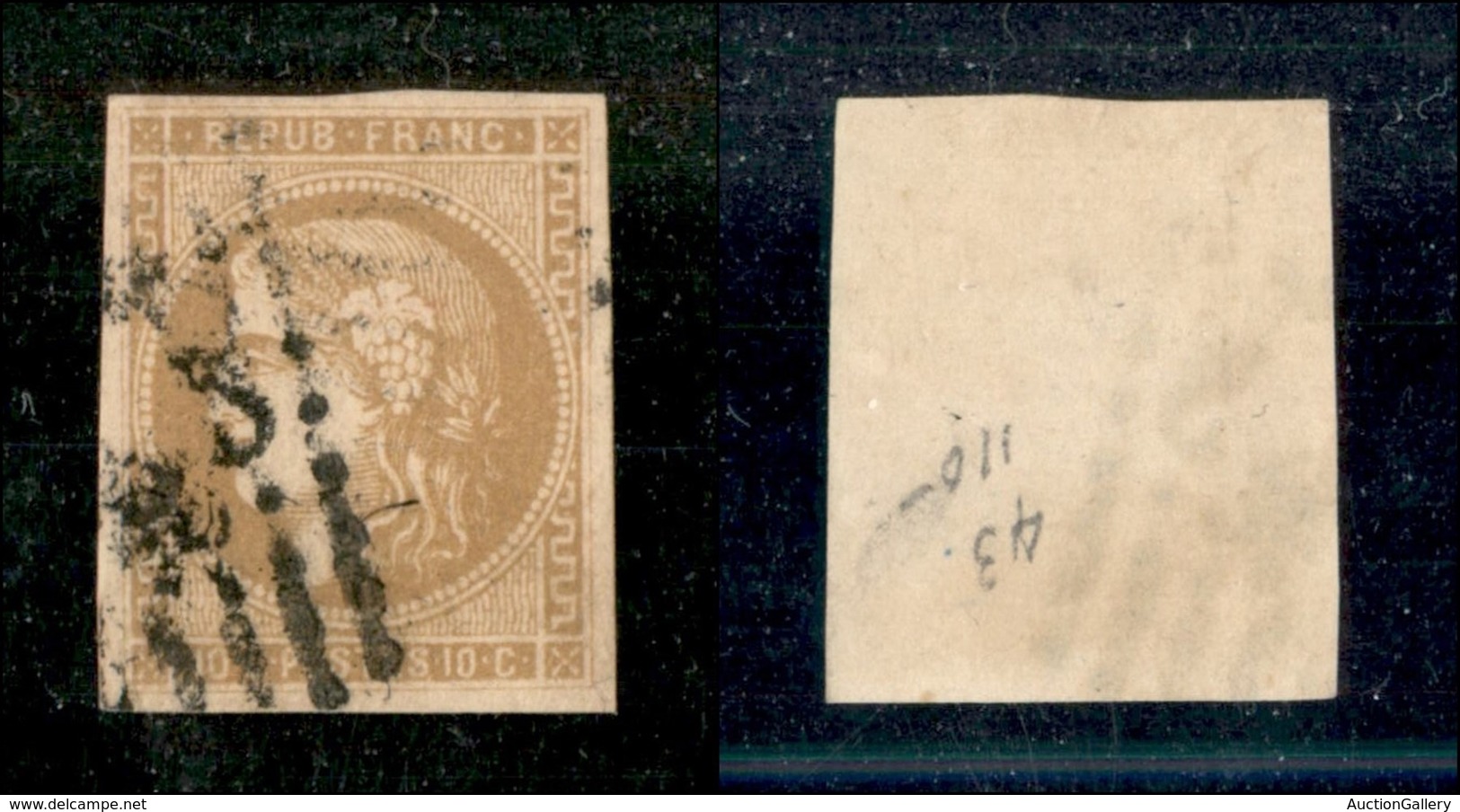 24306 ESTERO - FRANCIA - 1870 - 10 Cent (40) Usato - Sonstige & Ohne Zuordnung