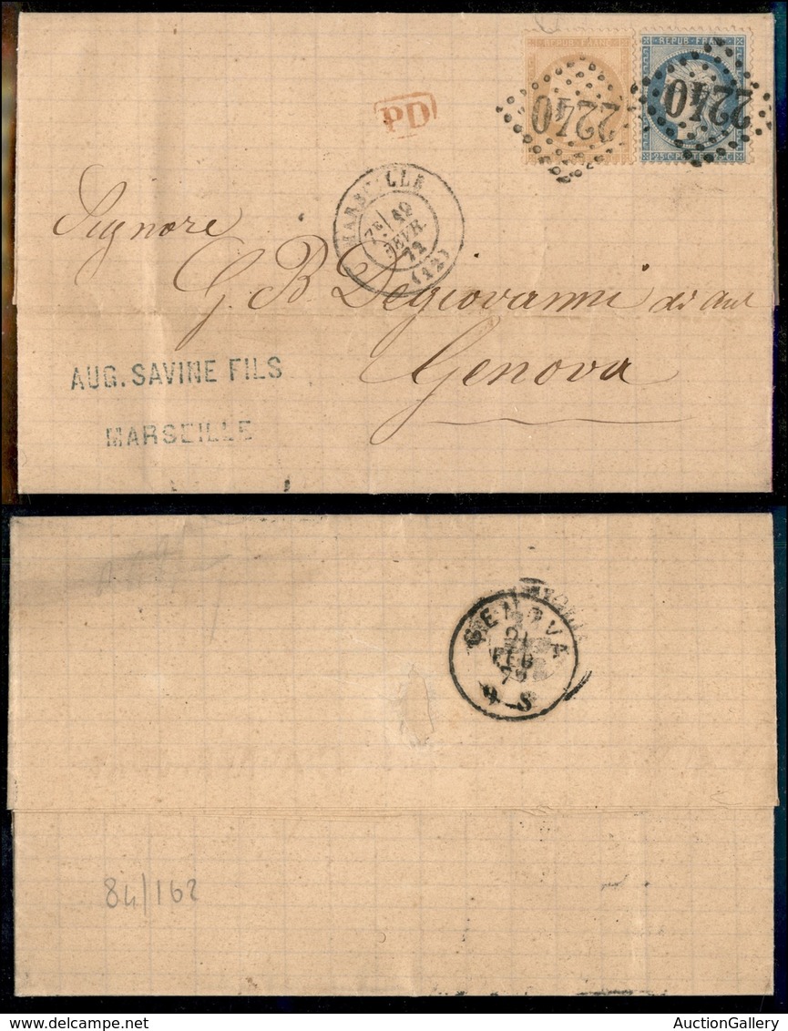 24309 ESTERO - FRANCIA - 15 Cent (50) + 25 Cent (51) – Lettera Da Marsiglia A Genova Del 19.2.72 - Sonstige & Ohne Zuordnung