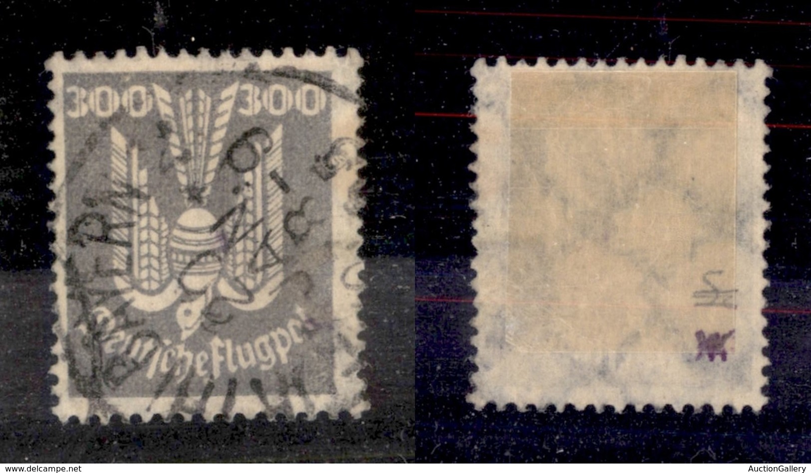 24486 ESTERO - GERMANIA - 1924 – 300 P P. Aerea (A26) - Sonstige & Ohne Zuordnung