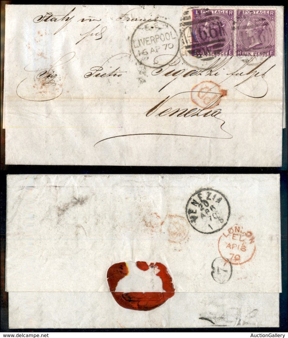 24596 ESTERO - GRAN BRETAGNA - Coppia Del 6 Pence (30) - Lettera Da Liverpool A Venezia Del 16.4.70 - Sonstige & Ohne Zuordnung