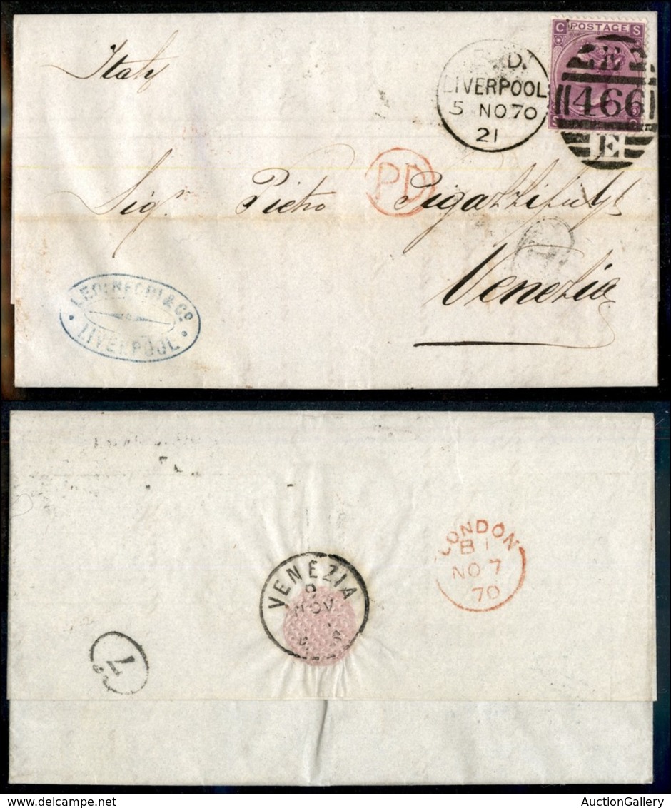 24598 ESTERO - GRAN BRETAGNA - 6 Pence (30 - Tav.9) - Lettera Da Liverpool A Venezia Del 5.11.70 - Sonstige & Ohne Zuordnung