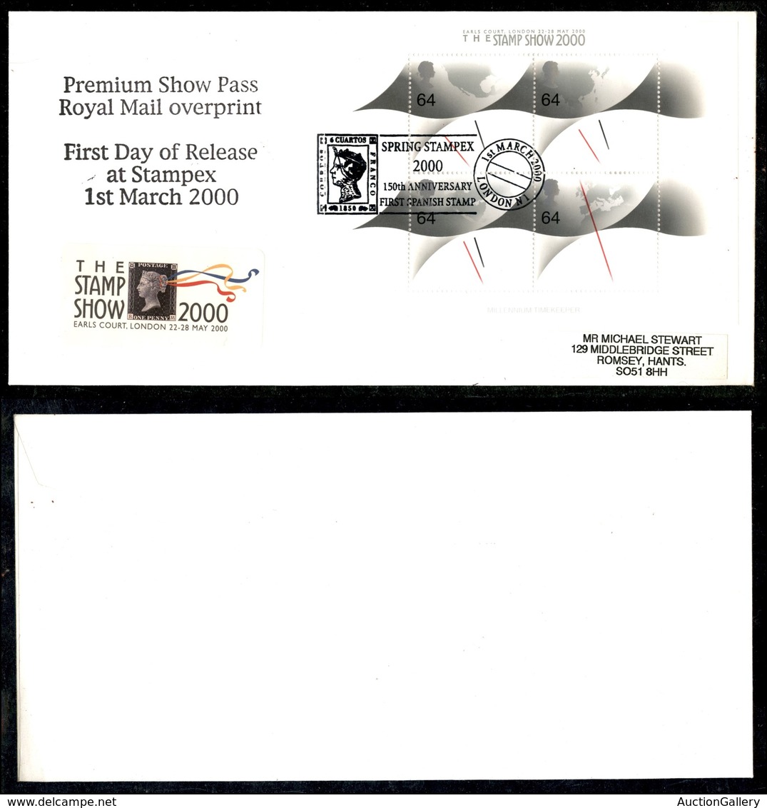 24628 ESTERO - GRAN BRETAGNA - Stamp Show 2000 – FDC – Spring Stampex 1.3.2000 - Autres & Non Classés