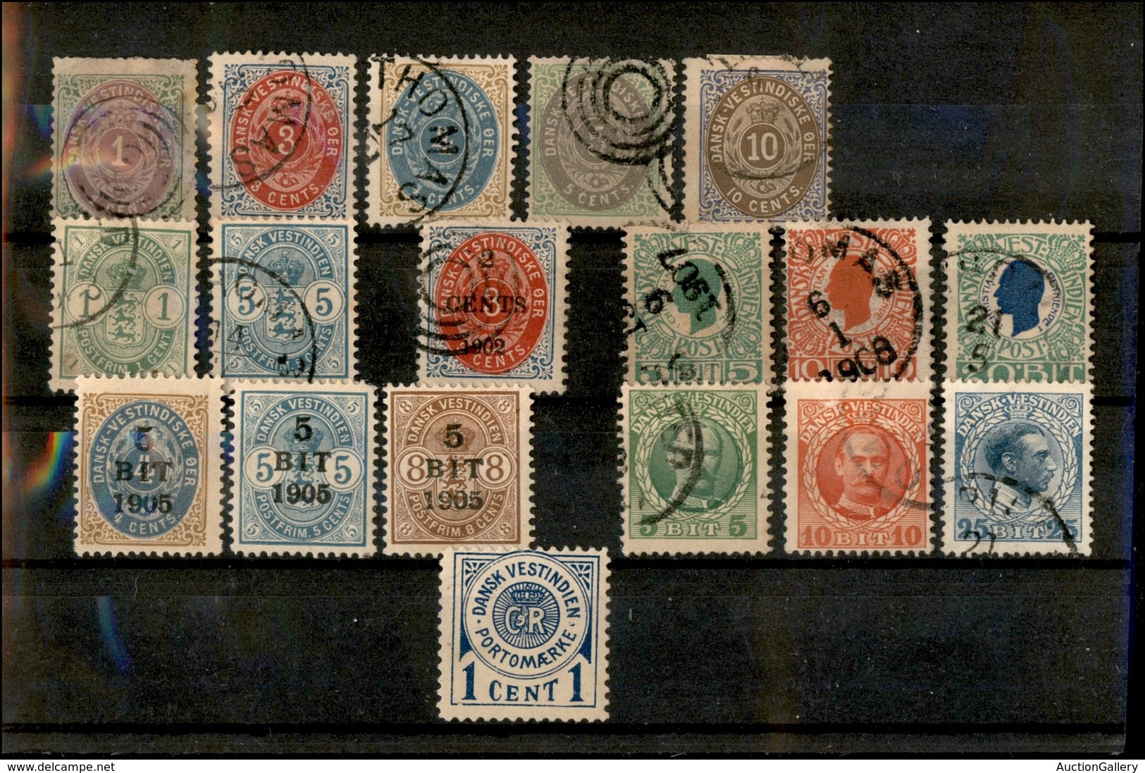 24651 ESTERO - INDIA - INDIE DANESI - 1896/1905 – 18 Valori Diversi Su Cartoncino - Sonstige & Ohne Zuordnung