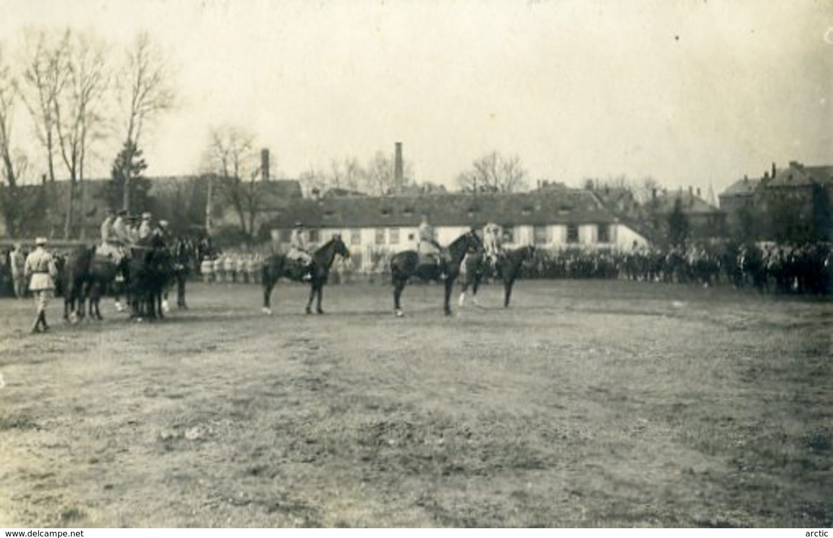 Haguenau  Photo Carte Général Passaga Passe En Revue Le Régiment De Chasseurs - Haguenau