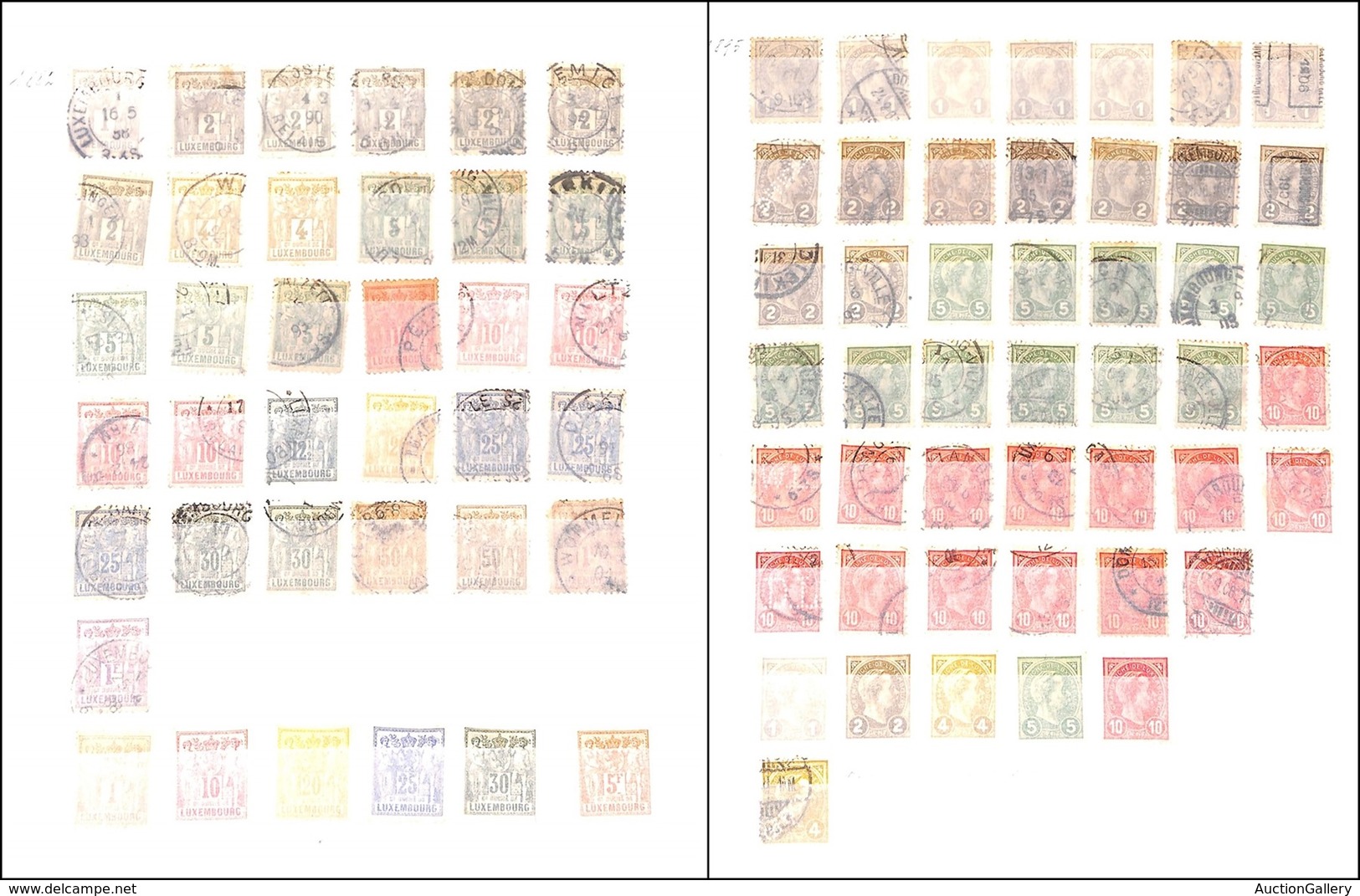 24736 ESTERO - LUSSEMBURGO - 1859/1990 - Collezione/accumulazione Di Centinaia Di Valori Del Periodo In 15 Pagine Di Rac - Sonstige & Ohne Zuordnung