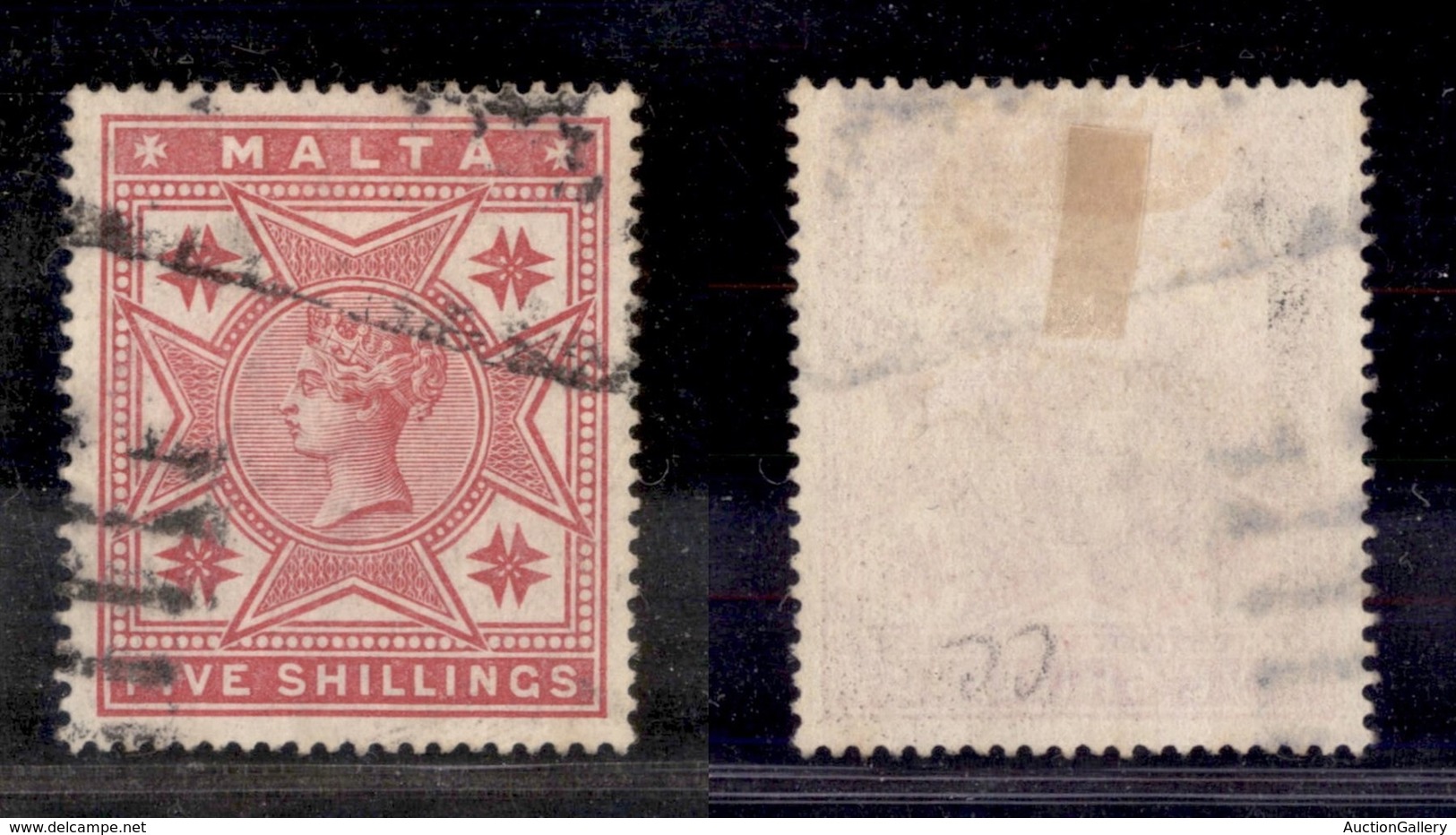 24766 ESTERO - MALTA - 1886 – 5 S. Regina Vittoria (Mich. 11) – Usato - Autres & Non Classés