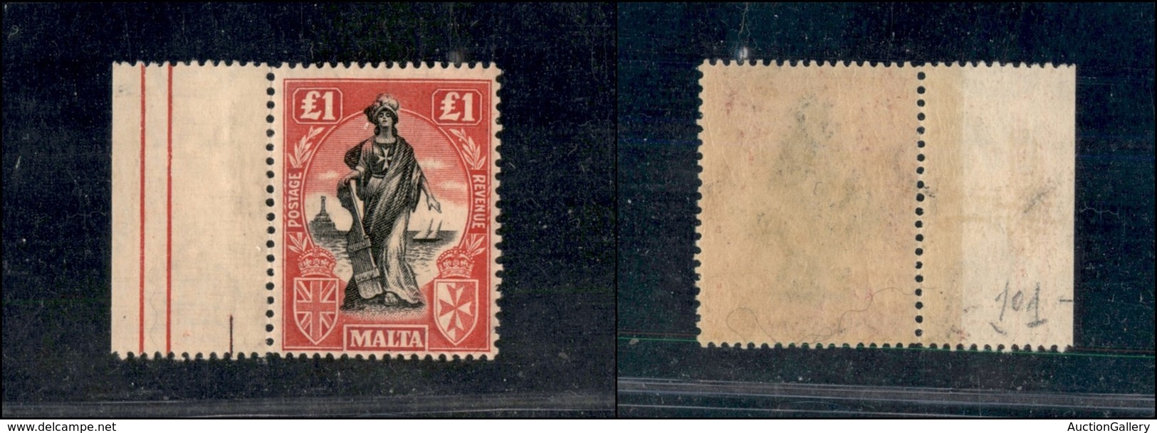 24768 ESTERO - MALTA - 1926/1927 – 10 S. Re Giorgio V (Mich. 133) Bordo Foglio – Gomma Integra (250) - Sonstige & Ohne Zuordnung