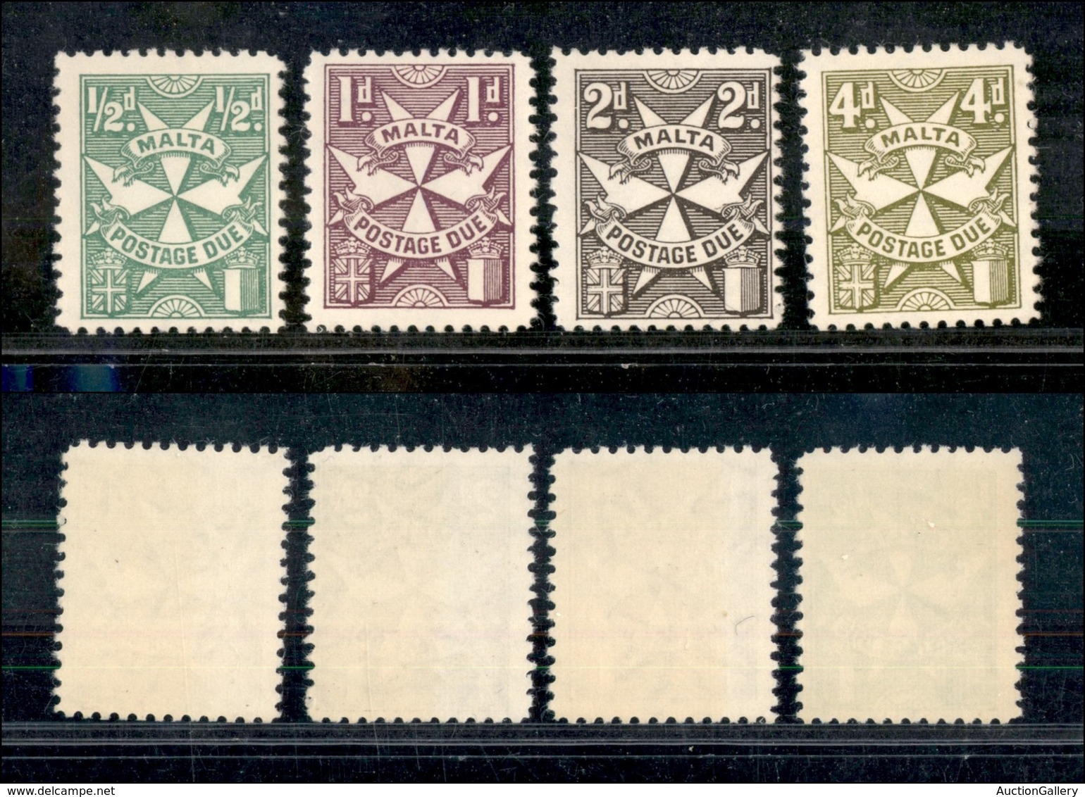 24770 ESTERO - MALTA - 1870 - Segnatasse (28A/34A) - 4 Valori - Gomma Integra (90) - Sonstige & Ohne Zuordnung