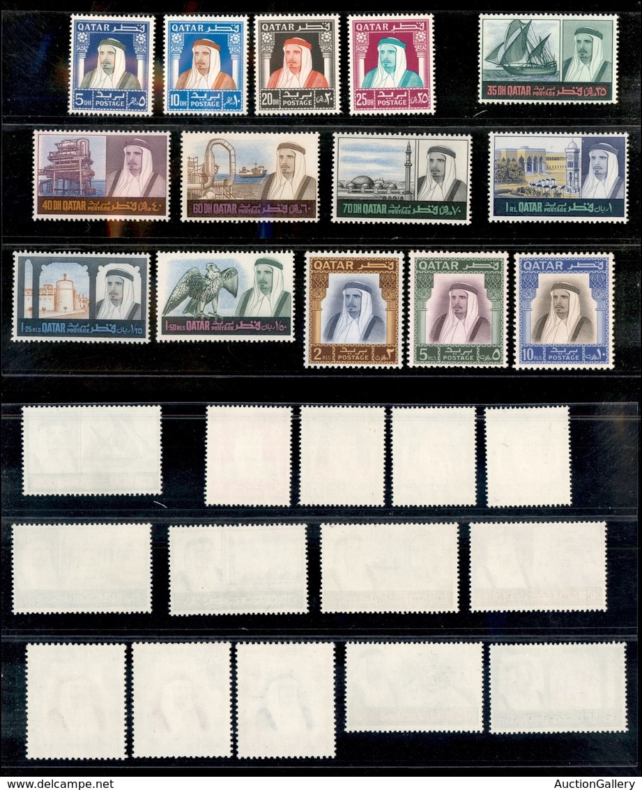 24821 ESTERO - QATAR - 1968 - Sceicco E Vedute (341/354) - Serie Completa Di 14 Valori - Gomma Integra (160) - Andere & Zonder Classificatie