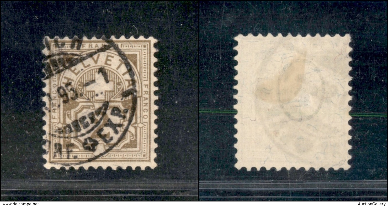 24902 ESTERO - SVIZZERA - 1882 – 2 Cent Cifra Con Croce (58) – Annullato (440) - Sonstige & Ohne Zuordnung