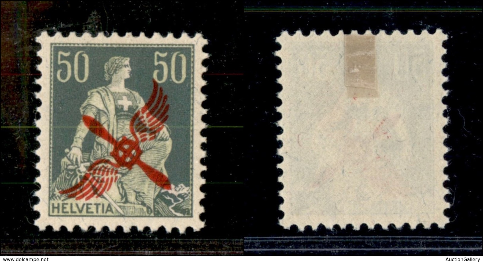 24918 ESTERO - SVIZZERA - 1919 - 50 Cent Posta Aerea (145) - Nuovo Con Gomma (45) - Sonstige & Ohne Zuordnung