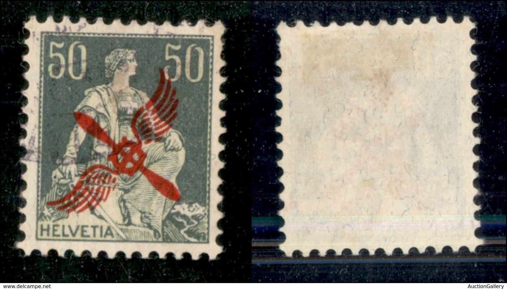 24919 ESTERO - SVIZZERA - 1919 - 50 Cent (145-Aerea) - Usato - Sonstige & Ohne Zuordnung