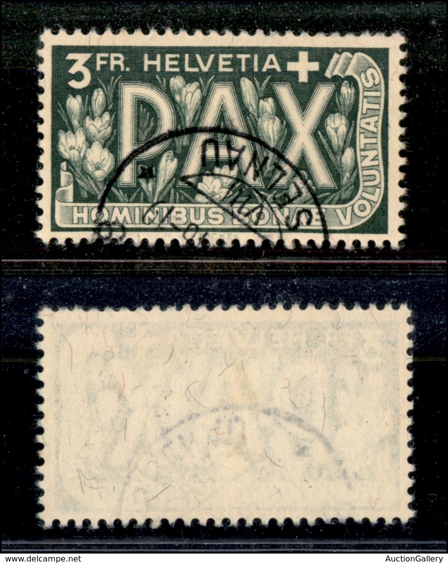 24944 ESTERO - SVIZZERA - 1945 - 3 Franchi Pax (457) - Usato - Sonstige & Ohne Zuordnung