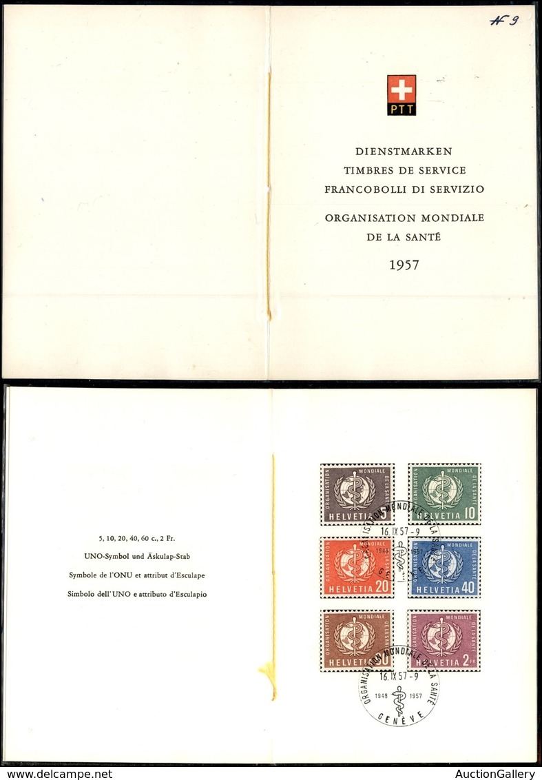 24954 ESTERO - SVIZZERA - 1957 – Servizio  - WHO (26/31) – Libretto PTT - Sonstige & Ohne Zuordnung