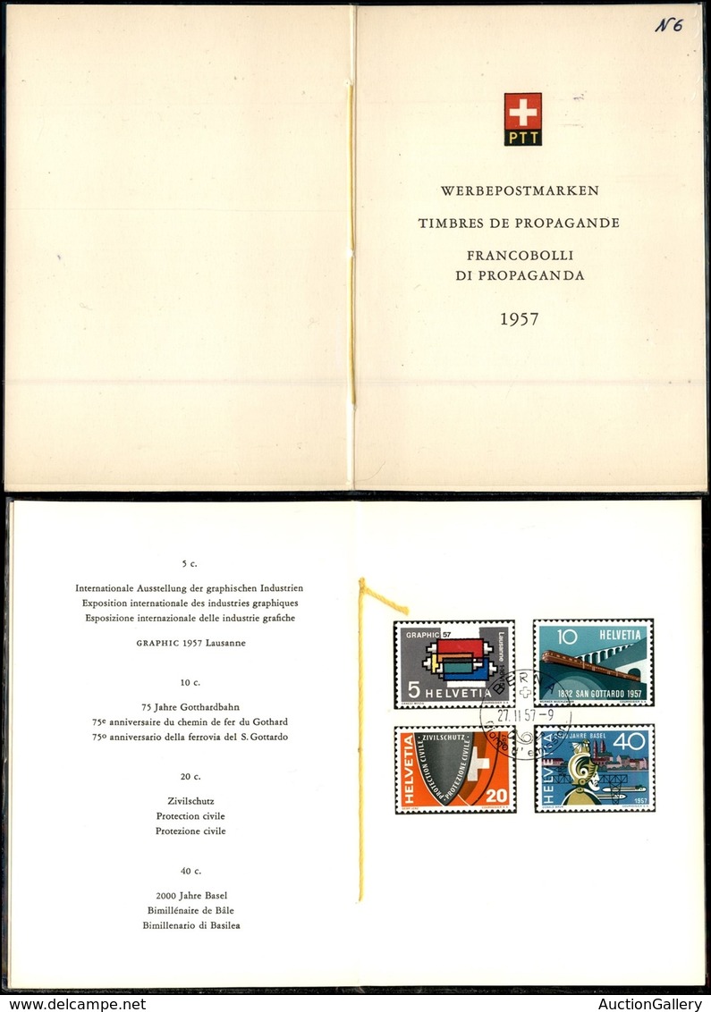 24955 ESTERO - SVIZZERA - 1957 – Grafic'57 (637/640) – Libretto PTT – FDC - Sonstige & Ohne Zuordnung