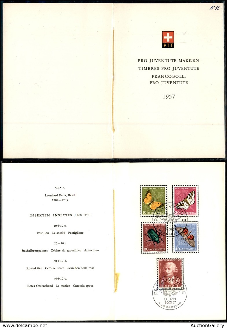 24958 ESTERO - SVIZZERA - 1957 – Pro Juventude (648/652) – Libretto PTT – FDC - Sonstige & Ohne Zuordnung