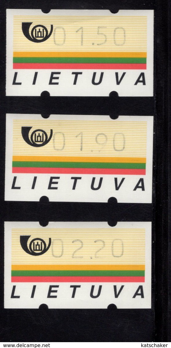 613446868 AUTOMAATZEGELS SET MICHEL 1.S2 1995 - Lithuania