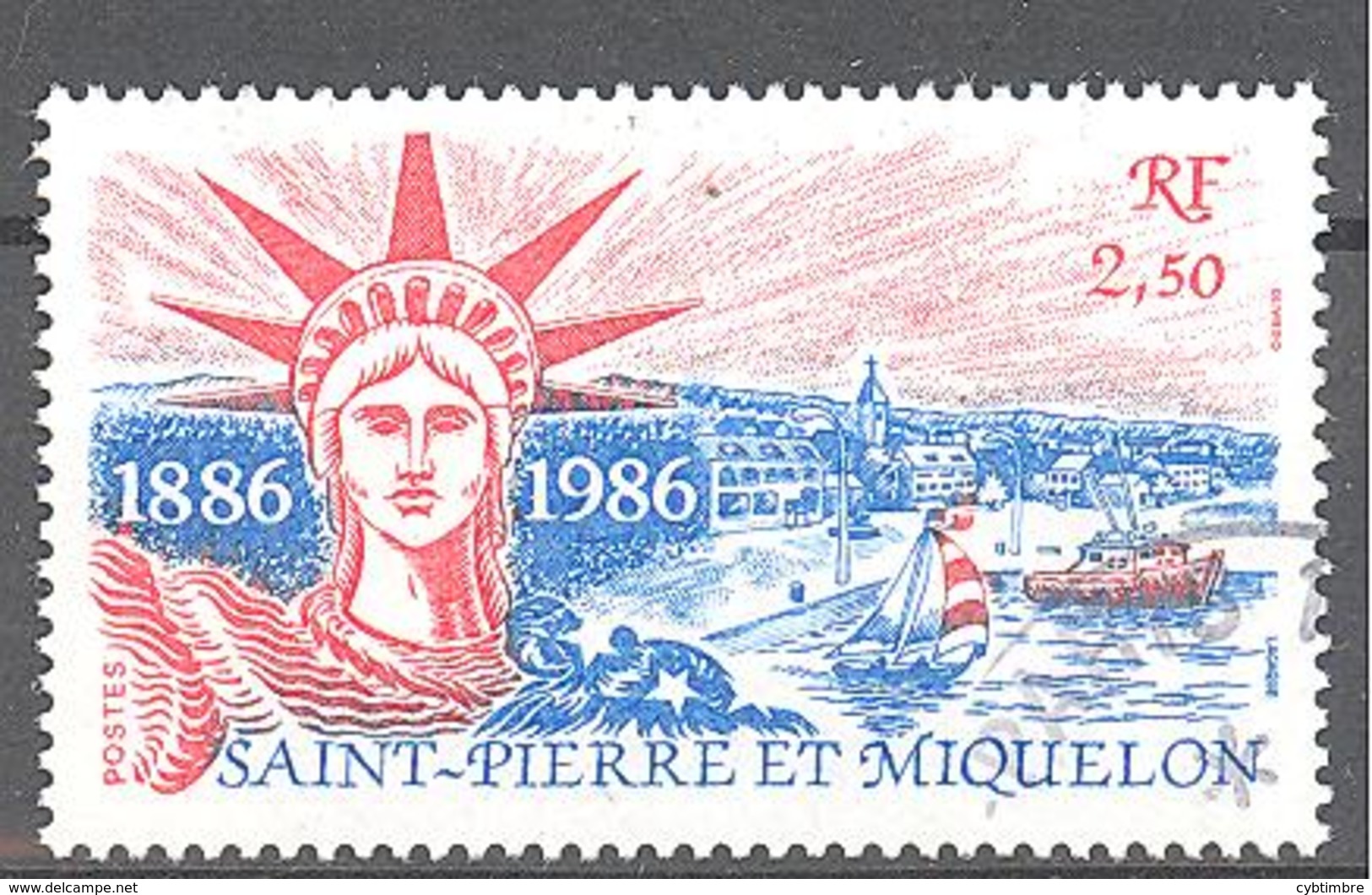 Saint Pierre Et Miquelon: Yvert N° 471°; Statue De La Liberté - Gebruikt