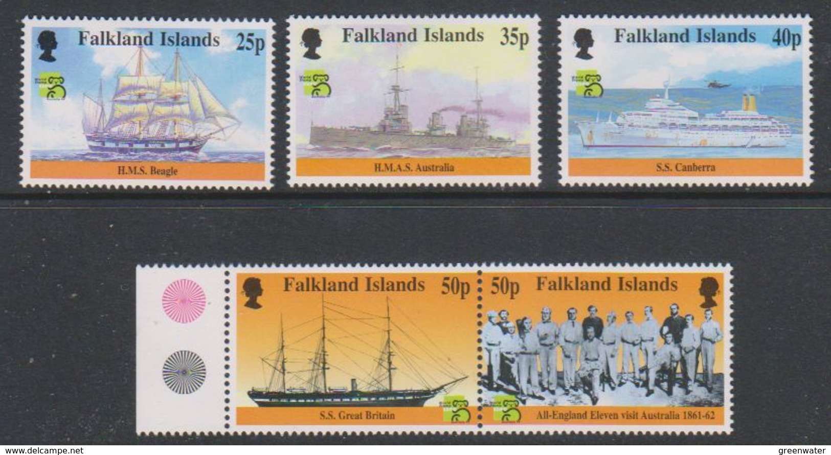 British Antarctic Territory (BAT) 1999 Australia / Maritime History 5v ** Mnh (39918C) - Ongebruikt