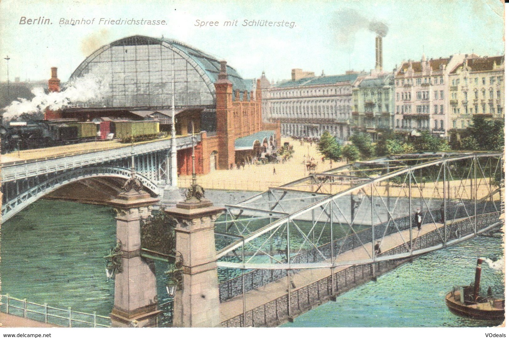 Deutschland - Berlin Bahnhof Friedrichstrasse - Spree Mit Schlütersteg - Friedrichshain