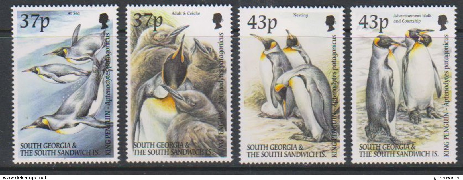 South Georgia 2000 King Penguins 4v  ** Mnh (39819) - Zuid-Georgia