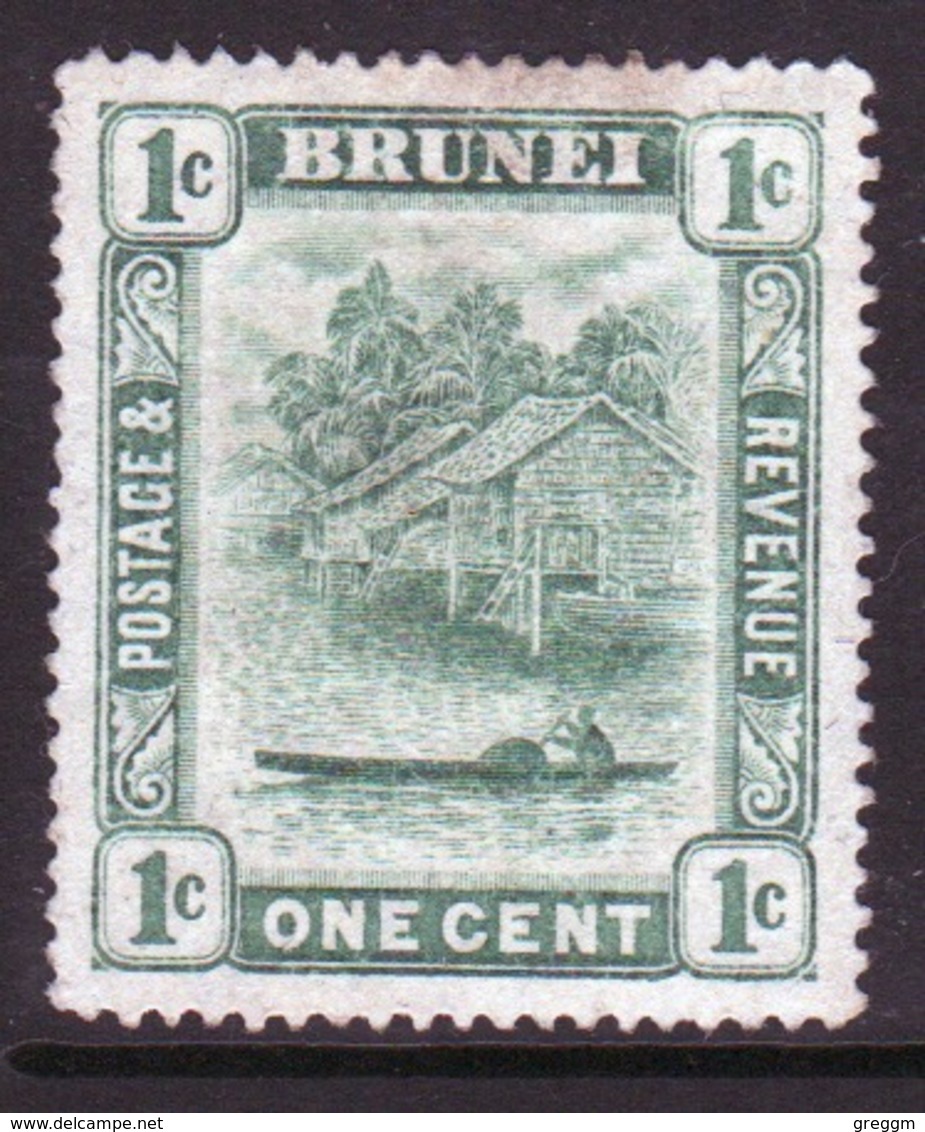 Brunei 1 Cent Green Single Definitive Stamp From 1908. - Brunei (...-1984)