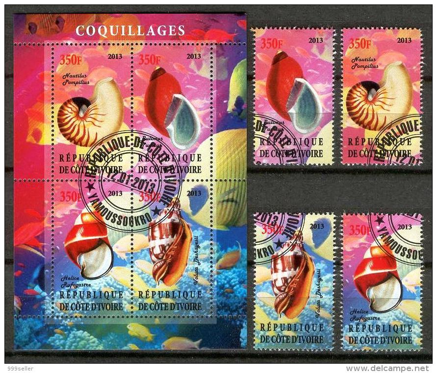 G286 Used CTO 4+S/S Shellfish Nautilus Pompilius 2013 - Zonder Classificatie