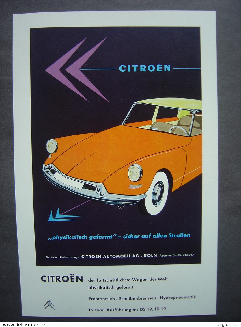 Publicité Ancienne - Automobile  CITROËN  DS - Publicités