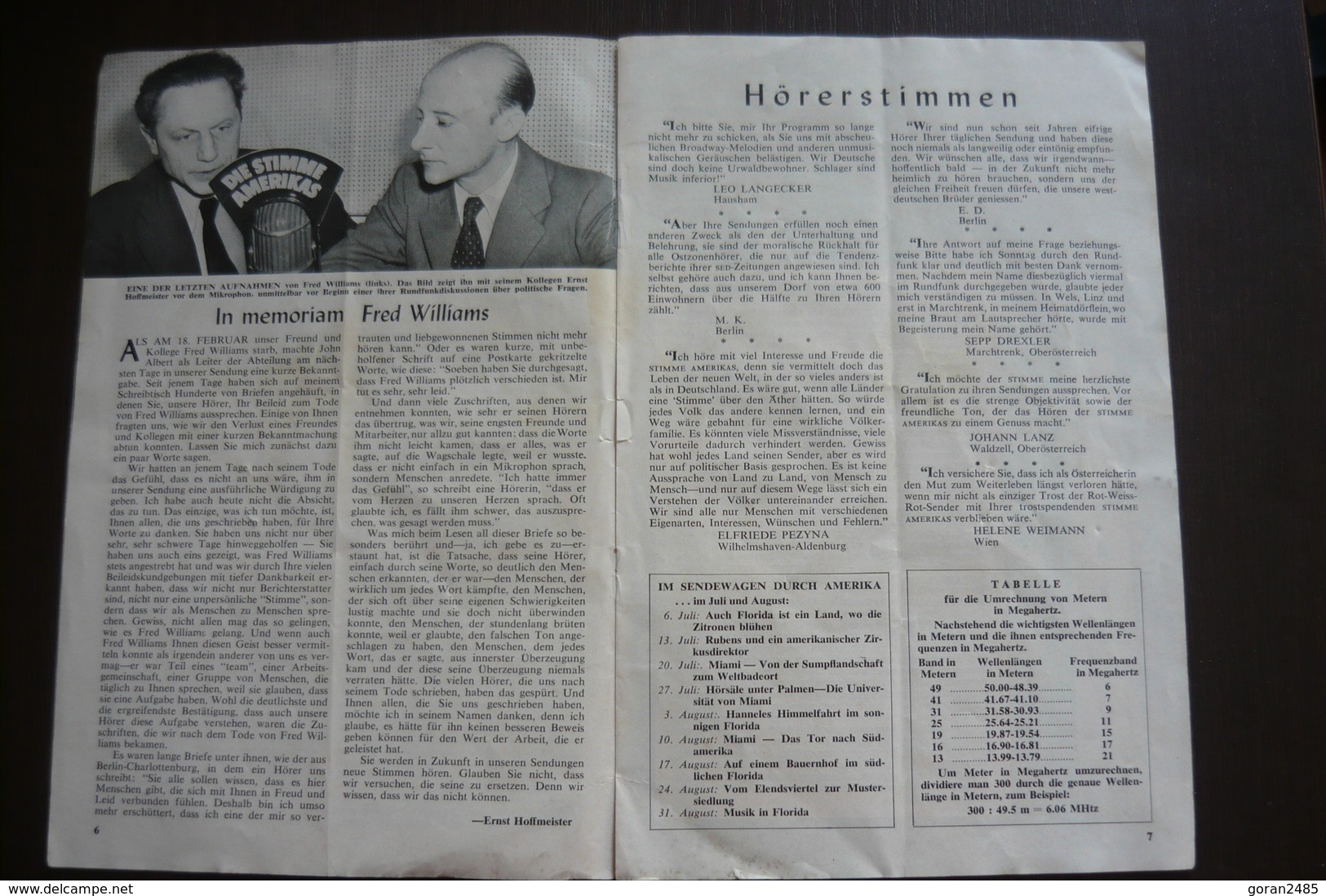 Magazine, "Die Stimme Amerikas", Ralph J. Bunche, Juli- August 1951 - Films & TV