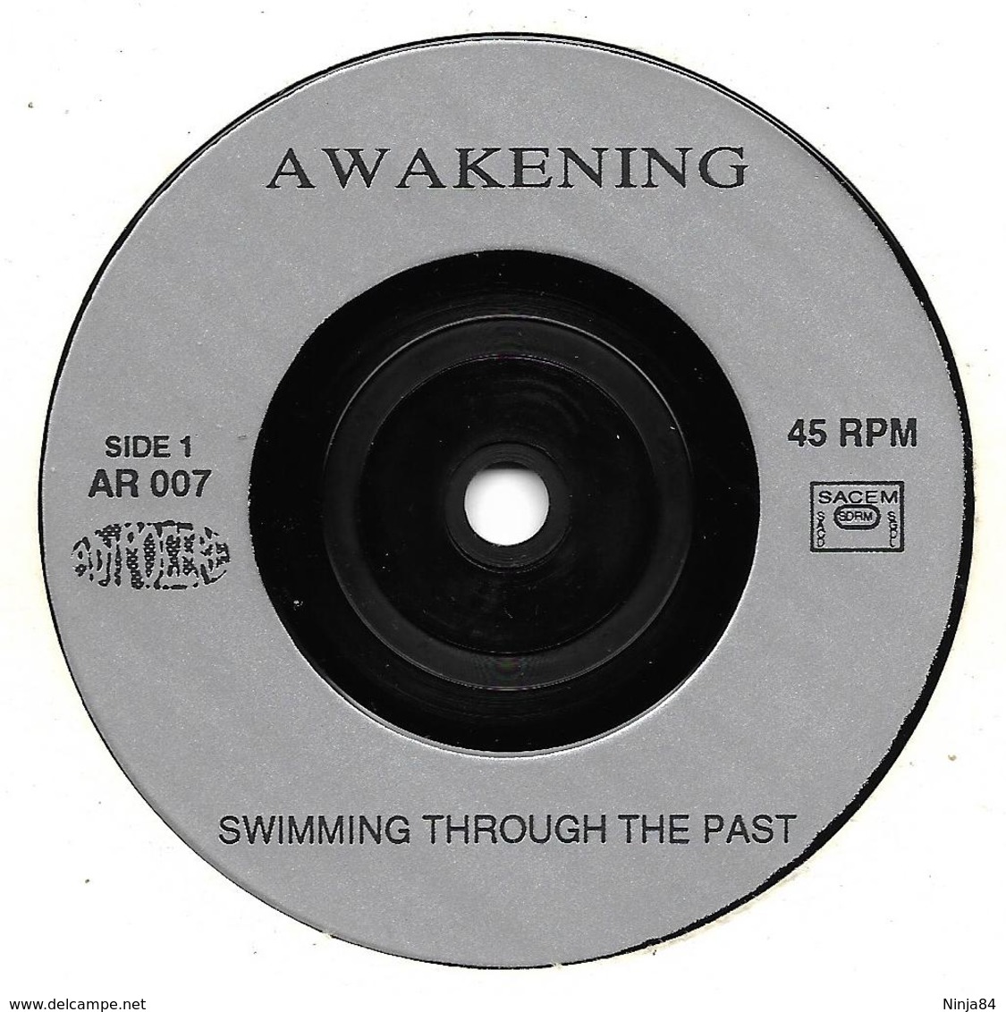 SP 45 RPM (7")  Awakening  "  Swimming Through The Past  " - Rock