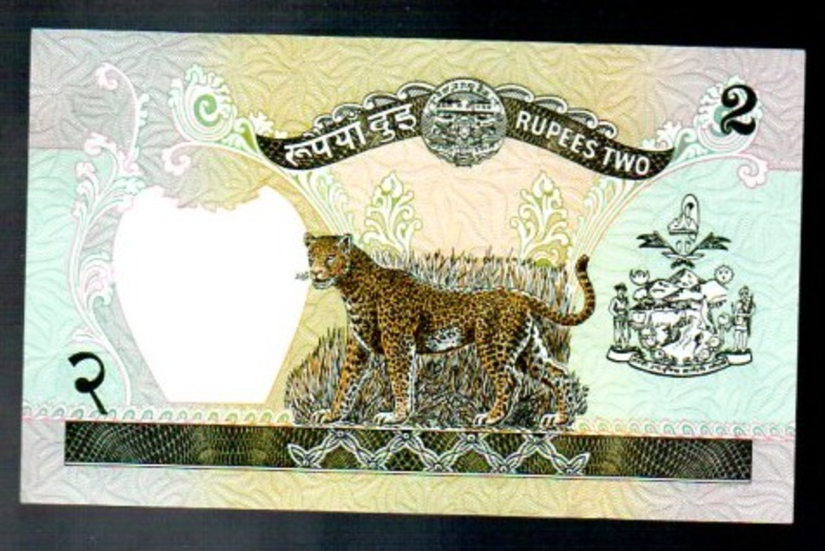 2 Rupee With Tiger Or Panther (B-17) - Népal