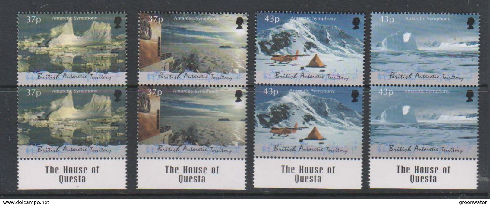 British Antarctic Territory (BAT) 2000 Antarctic Symphony 4v (pair, "House Of Questa") ** Mnh (39820) - Ongebruikt