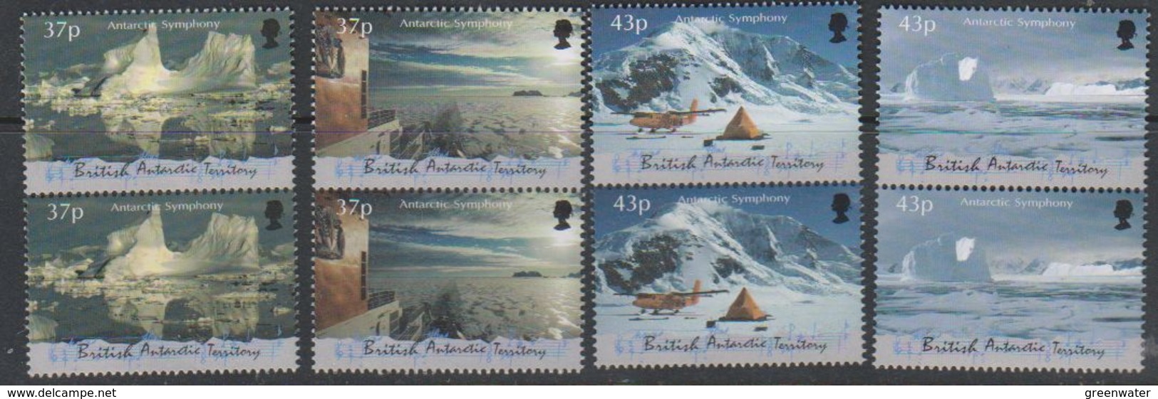 British Antarctic Territory (BAT) 2000 Antarctic Symphony 4v (pair) ** Mnh (39821) - Ongebruikt