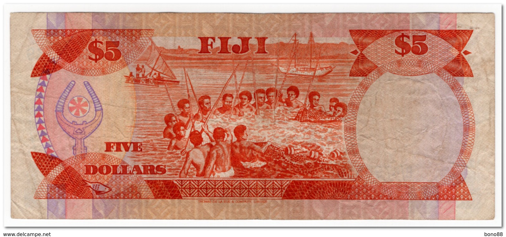 FIJI ISLANDS,5 DOLLARS,1986,P.83,aVF - Fiji