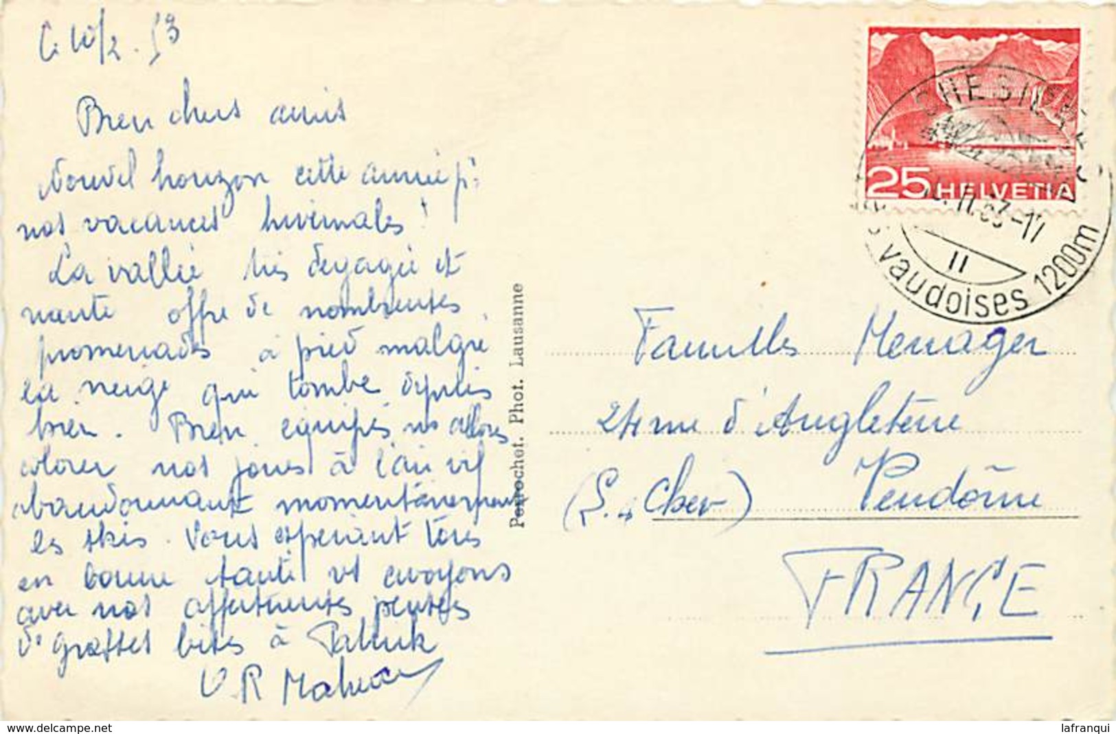 Suisse - Ref D460- Chesieres - Villars Et Les Muverans  - Carte Bon Etat - - Villars-les-Moines