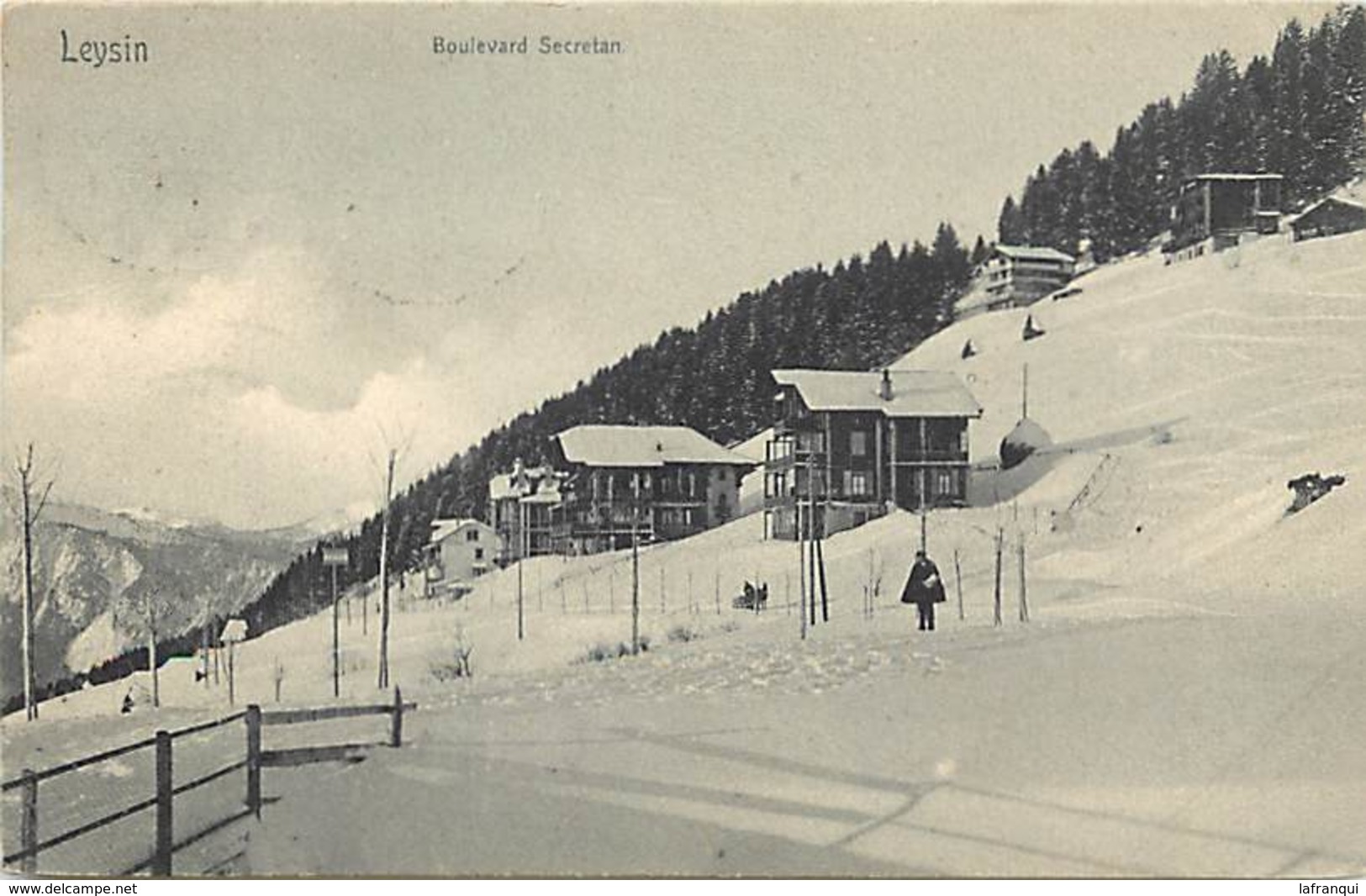 Suisse - Ref D438- Leysin - Boulevard Secretan -/ Etat : Petit Pli Coin Haut Droit De La Carte  - - Le Crêt