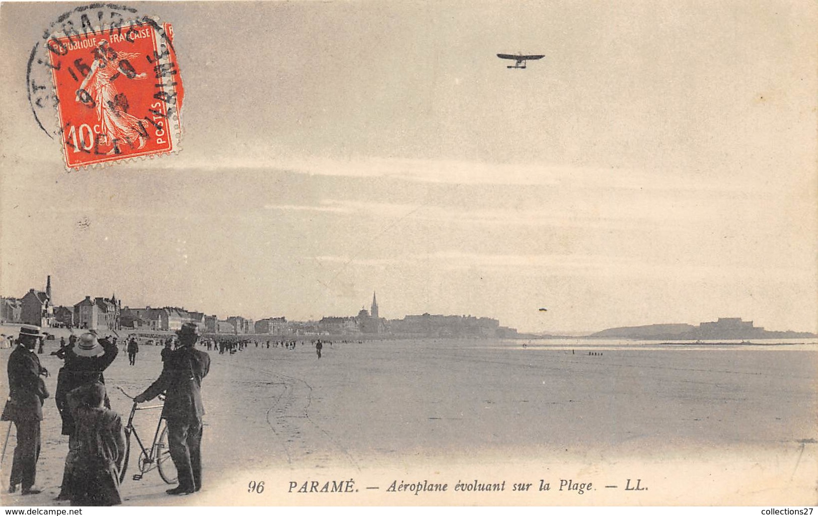 35-PARAME- AEROPLANE EVOLUANT SUR LA PLAGE - Parame