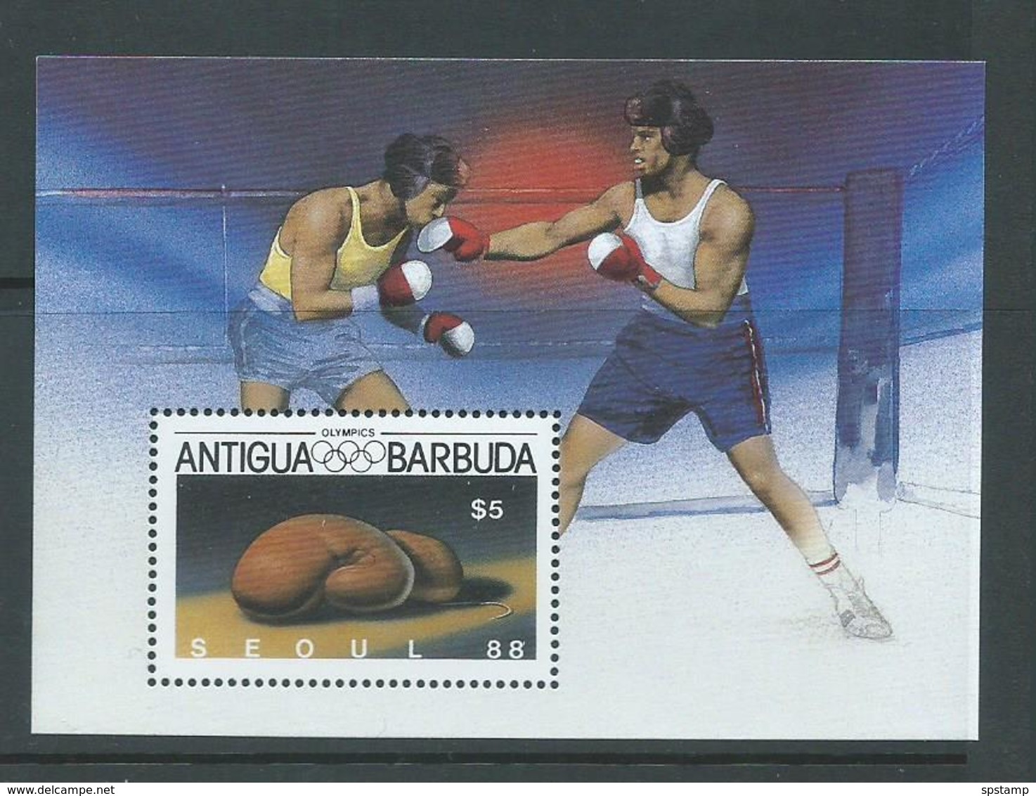 Antigua & Barbuda 1987 Seoul Olympic Games Boxing Miniature Sheet MNH - Antigua And Barbuda (1981-...)