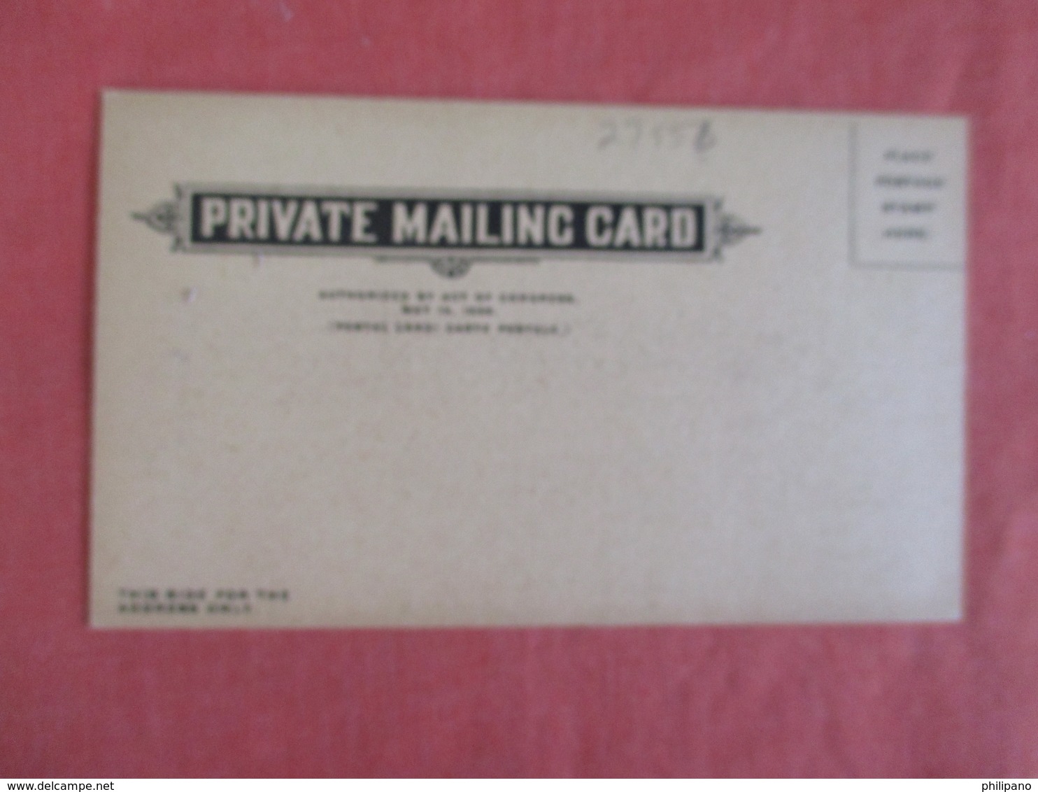 Private Mailing Card Adv.  The American Boy   Ref 3021 - Advertising