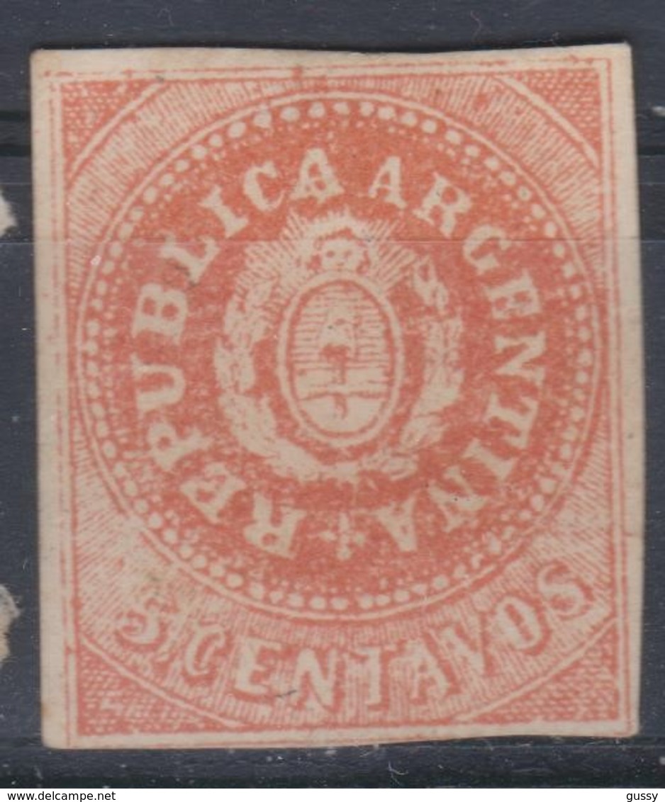 ARGENTINE 1862-1864:  5c, Rouge,sans Accent Sur L'U De 'REPUBLICA', C De CENTAVOS étroit, (Y&T 5g), Neuf (*), Bonne Cote - Ungebraucht