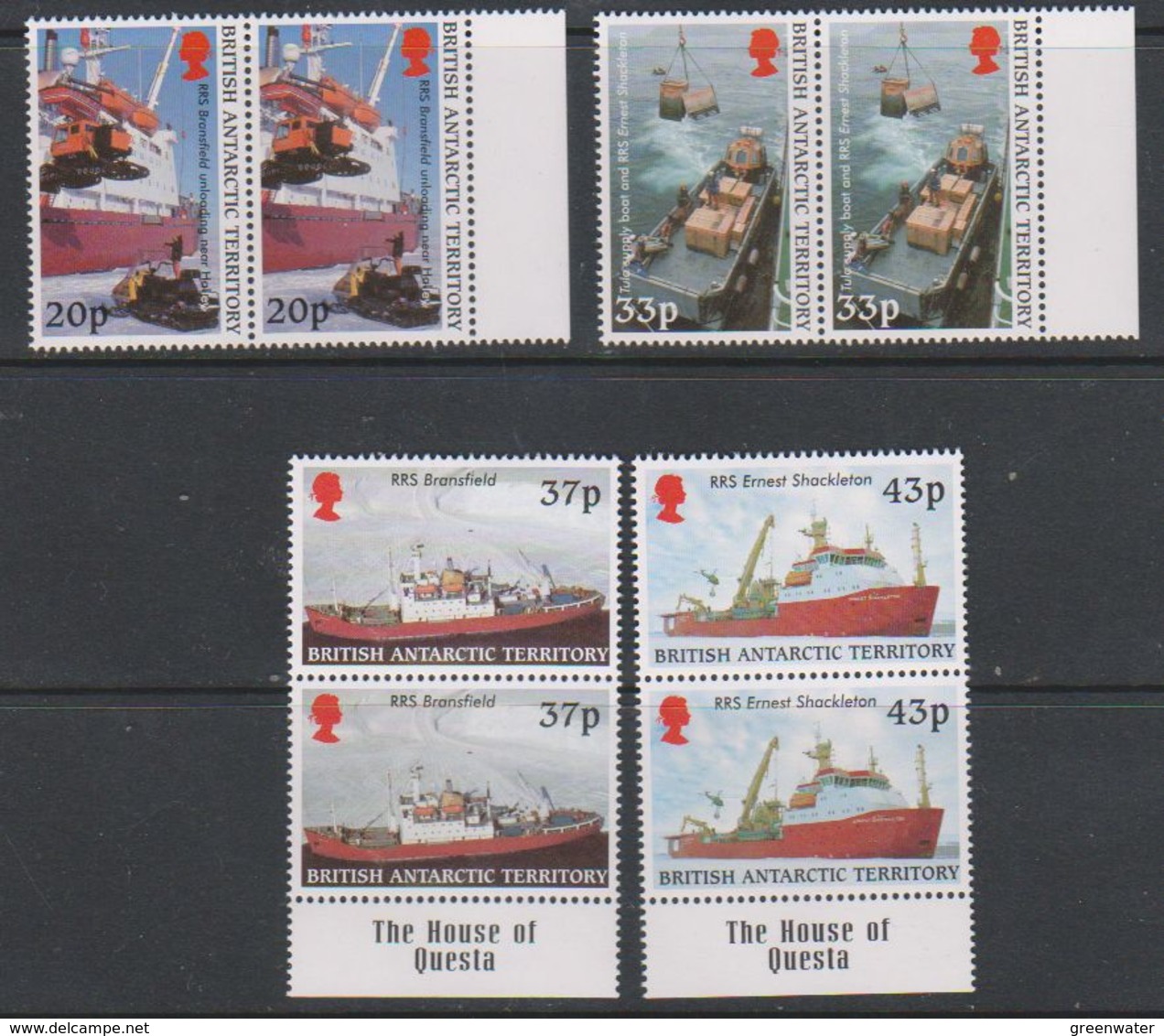 British Antarctic Territory (BAT)  2000 Survey Ships 4v (pair, Margin) ** Mnh (39822A) - Unused Stamps