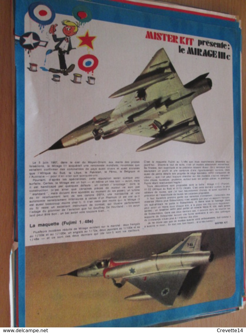 Page Issue De SPIROU Années 70 / MISTER KIT Présente : LE MIRAGE IIIC De FUJIMI Au 1/48e - France