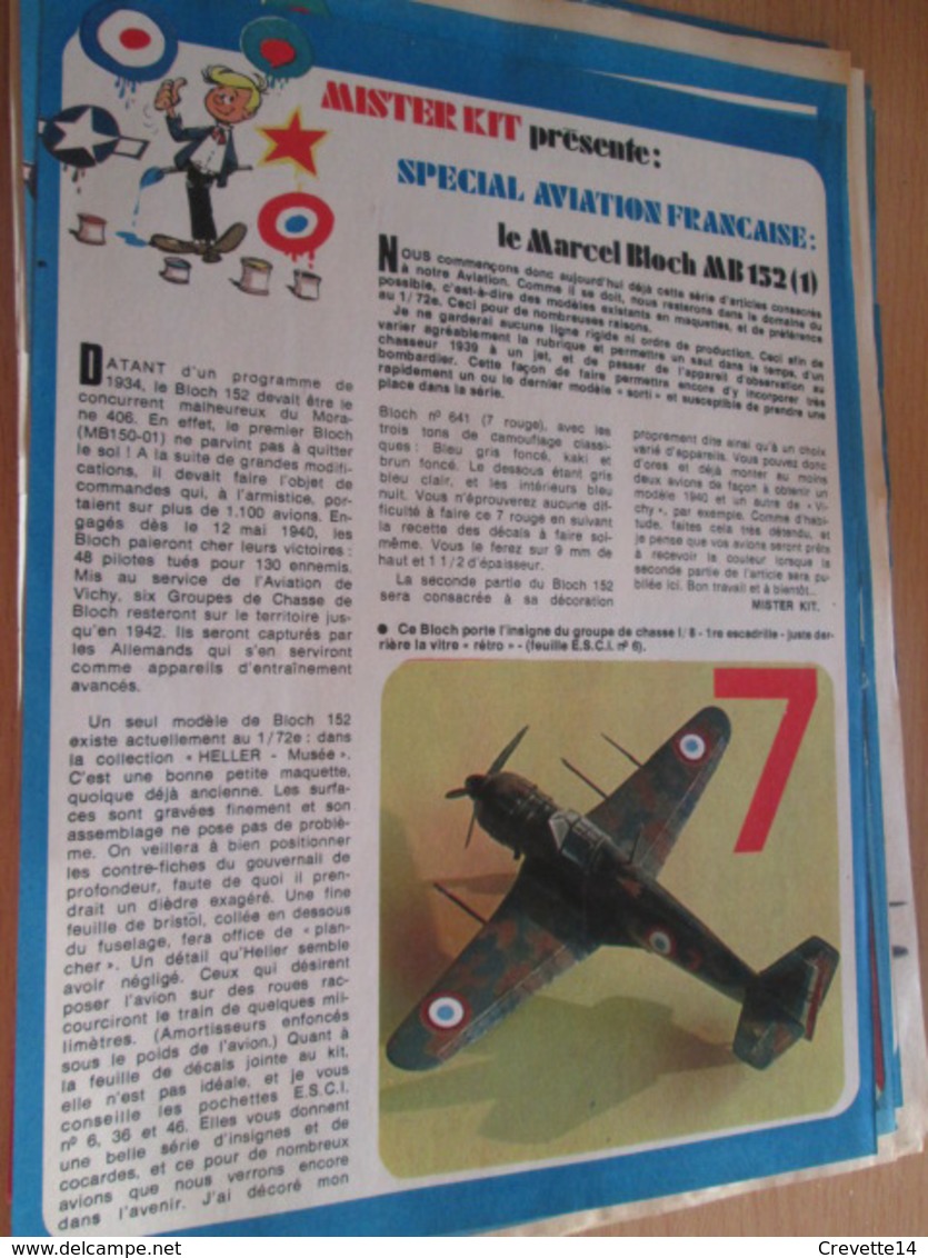 Page Issue De SPIROU Années 70 / MISTER KIT Présente : SPECIAL AVIATION FRANCAISE LE MARCEL BLOCH MB 152 De HELLER 1/72e - France