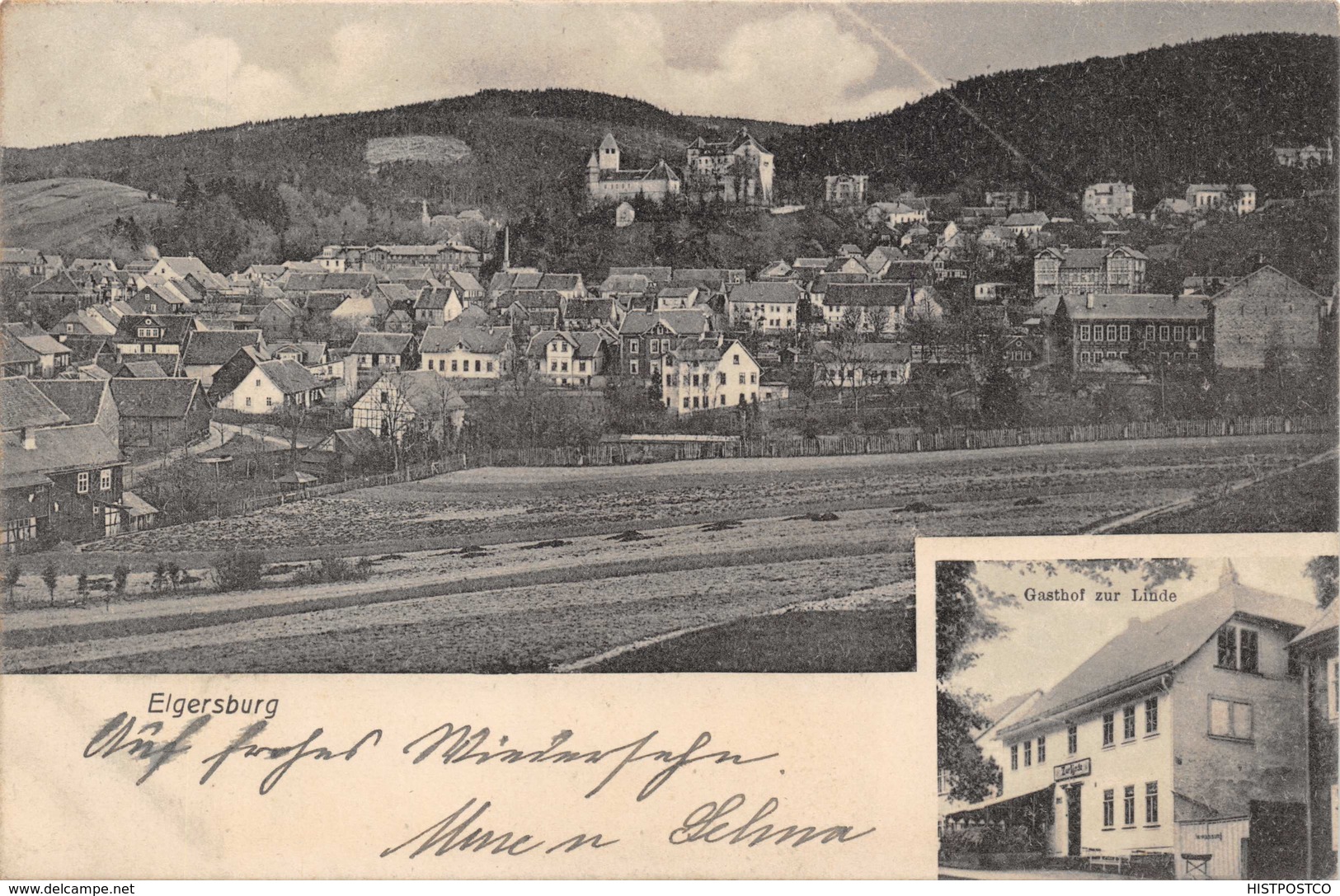 ELGERSBURG GERMANY~PANORAMA-GASTHOF Zur LINDE-FRITZ GERECKE PHOTO POSTCARD 33210 - Elgersburg