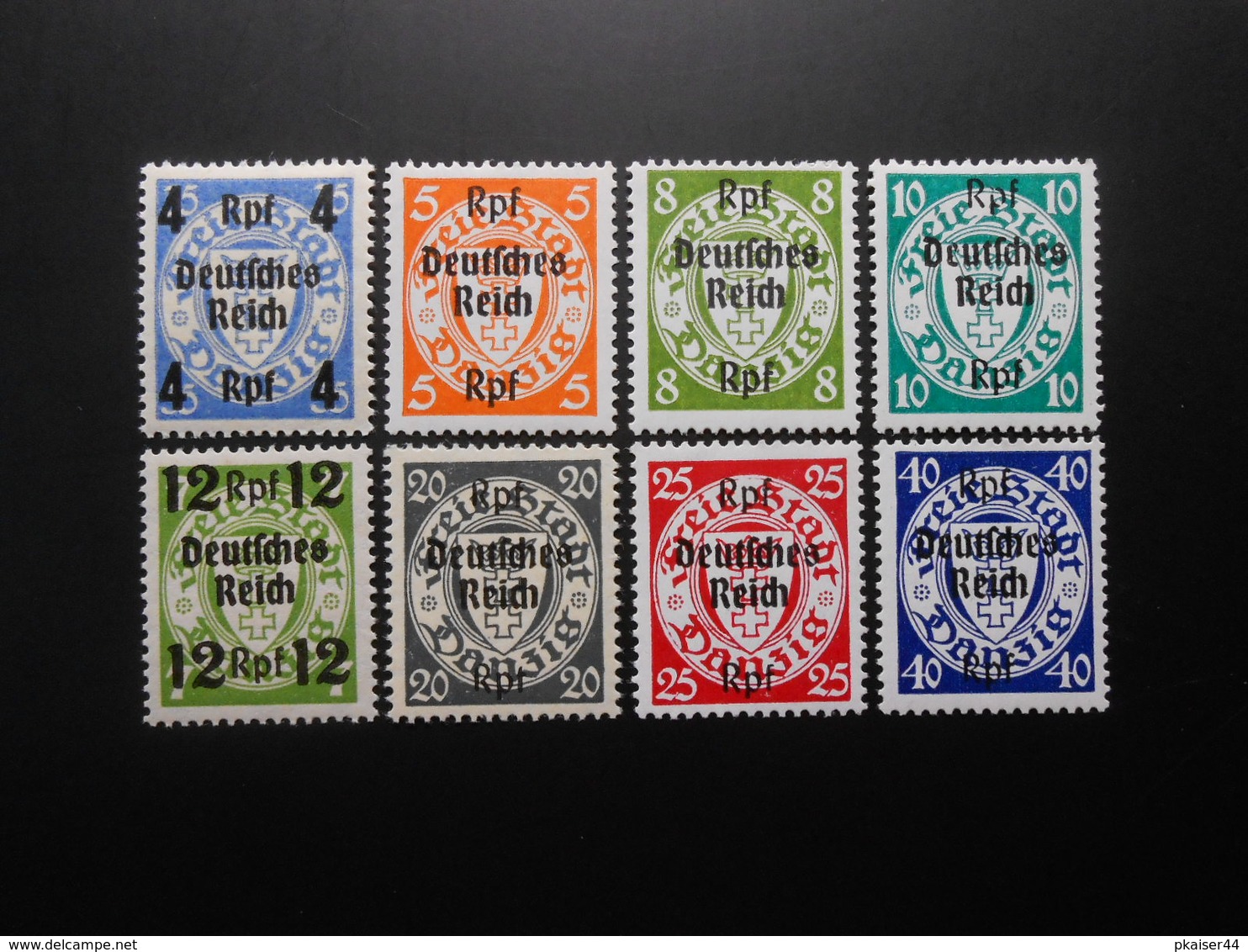 D.R.Mi 717/ 718X/ 719X/ 720X/ 721/ 723/ 724X/ 726X*MLH - 1939 - Mi 19,20 € - Unused Stamps