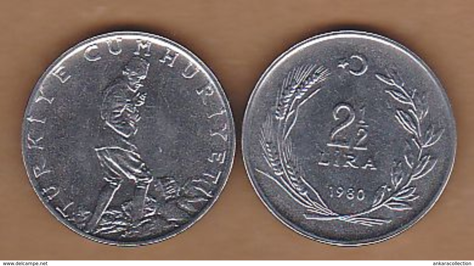 AC - TURKEY  2.5 LIRA TL 1980 UNCIRCULATED 50 PIECES - Schlüsselanhänger