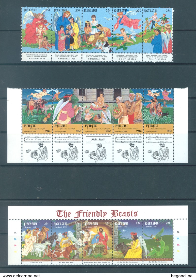 PALAU  -  MNH/** - 1988 1991 1992 - CHRISTMAS - Yv 224-228 440-444 529-533  -  Lot 17748 - Palau