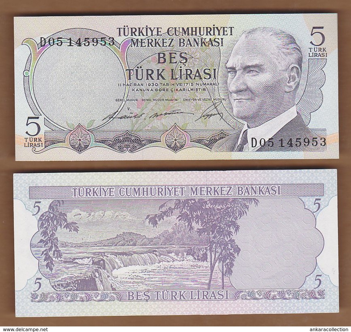 AC - TURKEY - 6th EMISSION 5 TL D UNCIRCULATED - Turkey