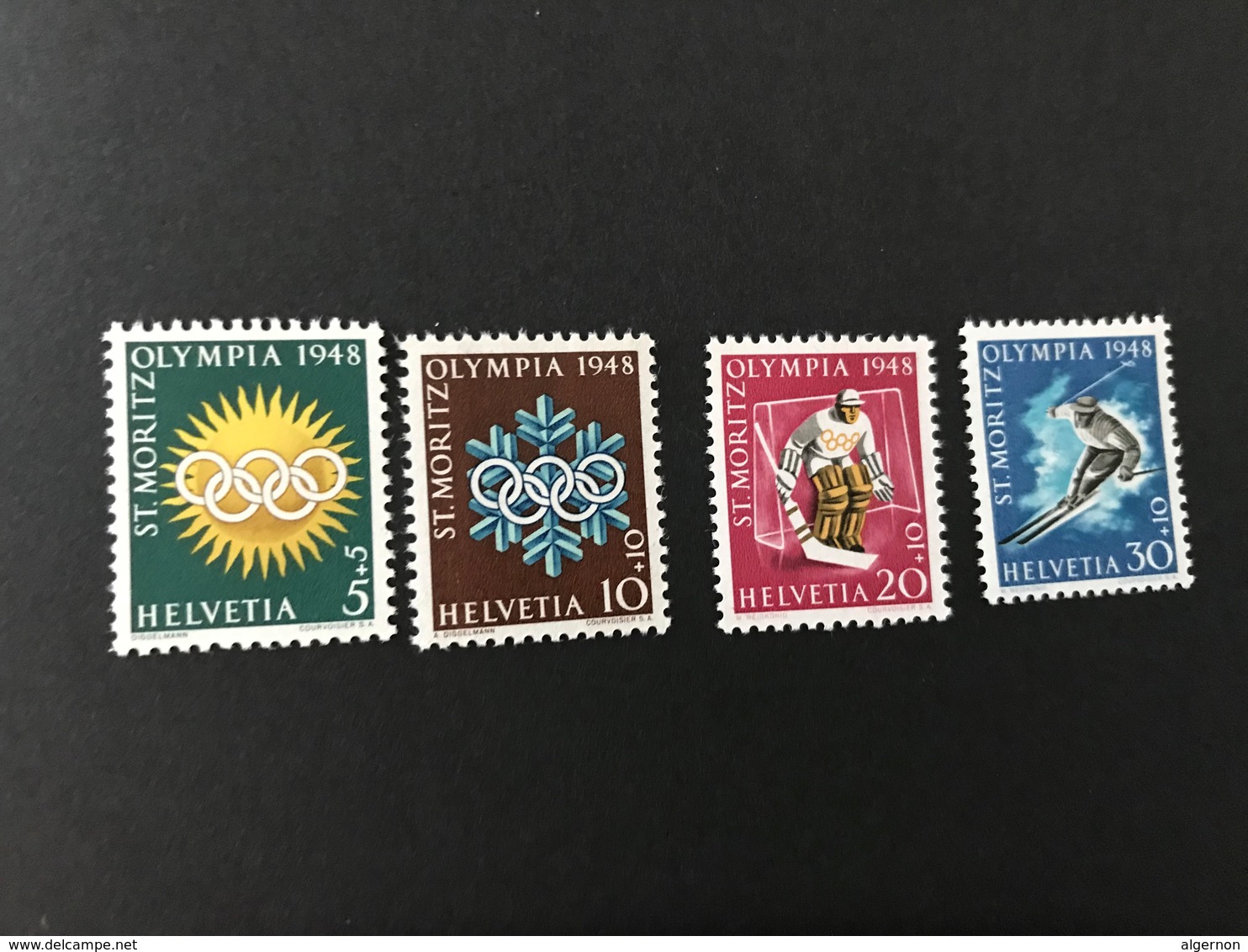 20333 - Suisse /Schweiz/Svizzera/Switzerland //1948 // Timbres ** Jeux Olympiques St.Moritz 1948** - Hiver 1948: St-Moritz